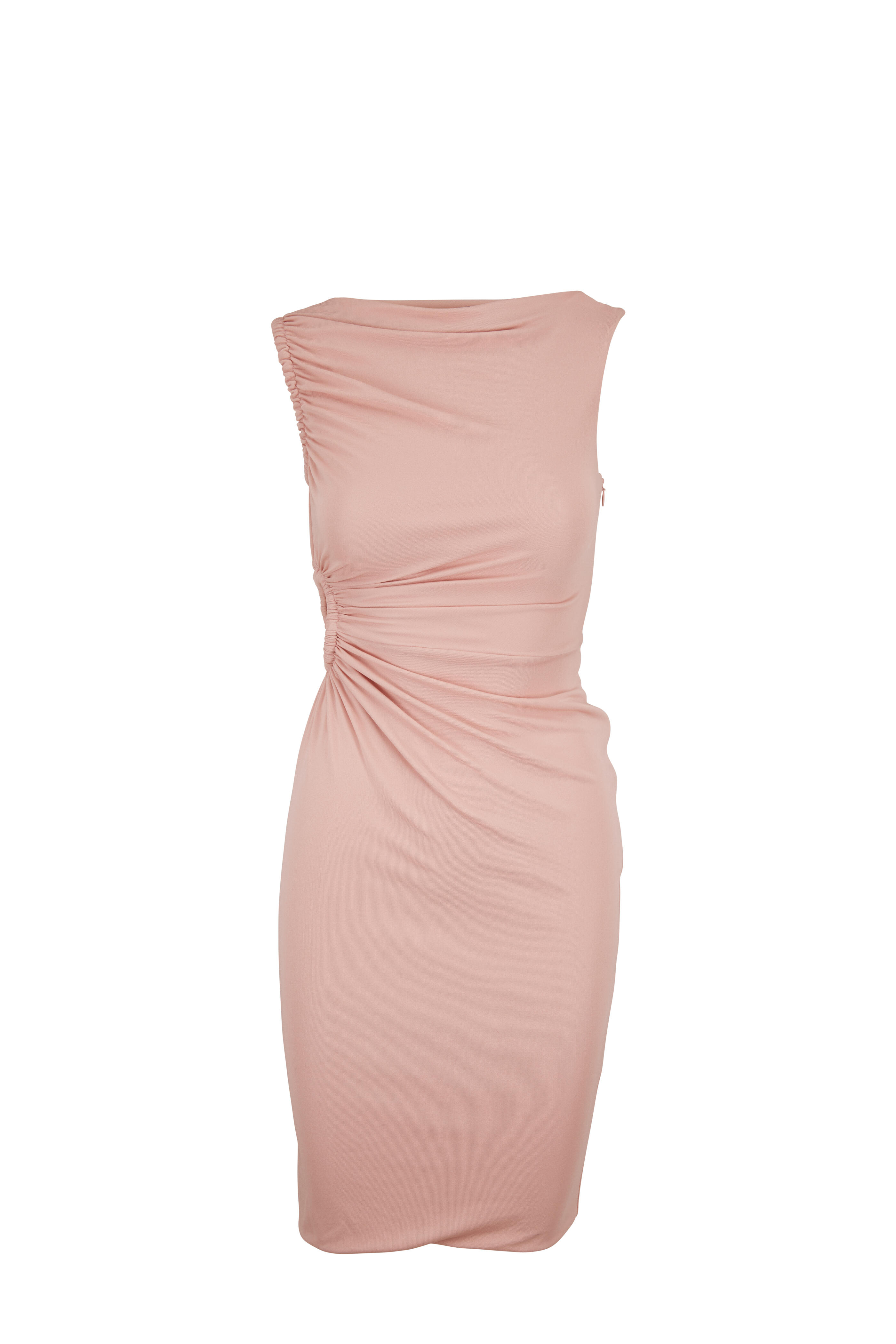 ワンピース TOM FORD JERSEY DRESS Tom Ford - Pearl Pink Crepe Jersey Sleeveless Keyhole Dress