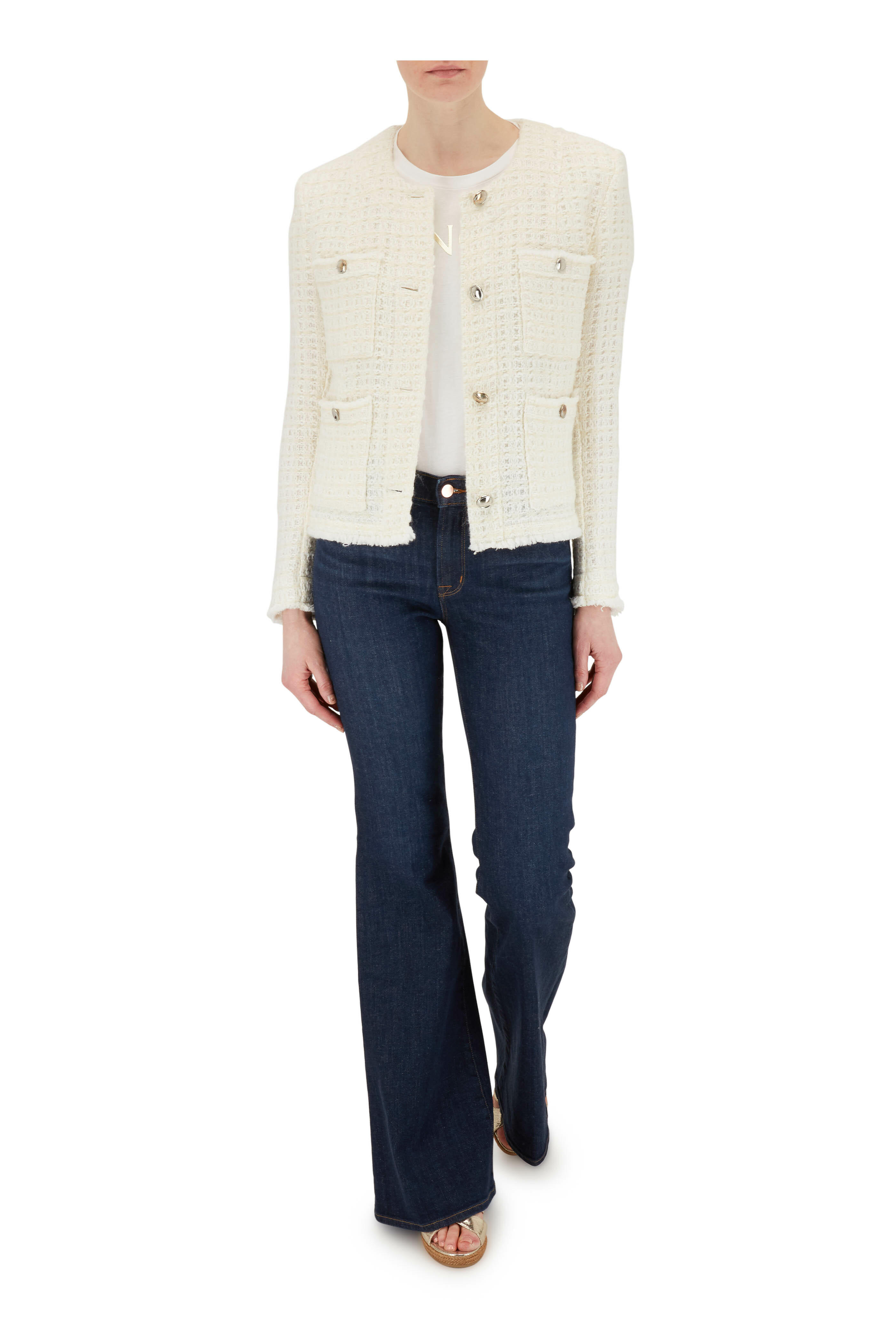 Jimmy Choo - Almer Light Gold Lizard Print Leather Wedge, 50mm