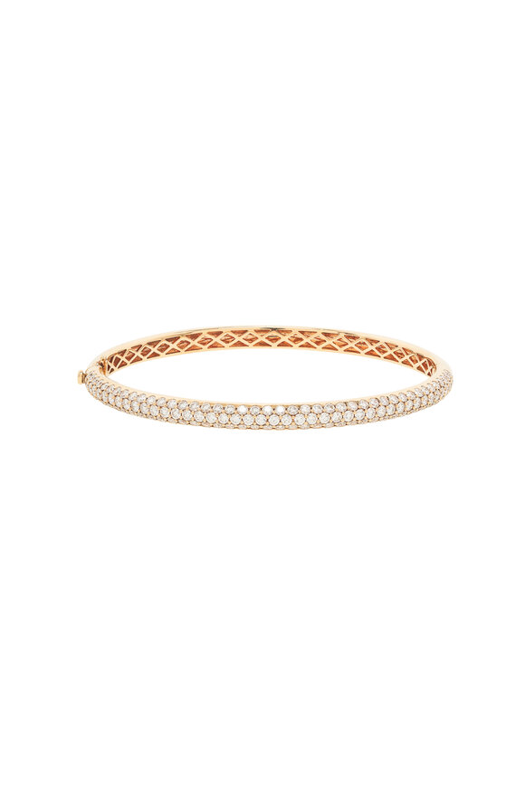 Kwiat 18k Rose Gold Diamond Moonlight Bangle