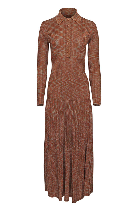 Zimmermann - Cira Shirred Green & Purple Ombre Midi Dress