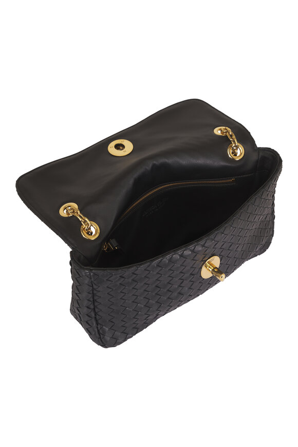 Bottega Veneta Madison Black Intrecciato Leather Shoulder Bag - view 4
