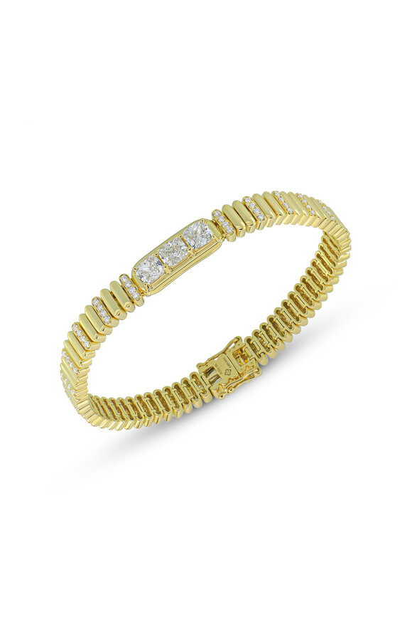 Sutra 18k Yellow Gold Diamond Bracelet
