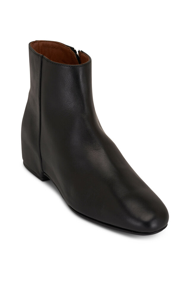 Aquatalia Selini Black Stretch Leather Boot Mitchell Stores