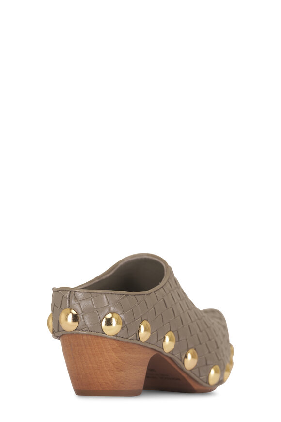 Bottega Veneta Wanda Dark Taupe Leather Clog, 50mm - view 7