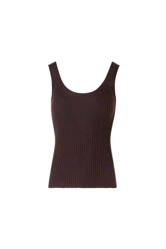 Akris Punto Mocca Ribbed Knit Tank - view 1