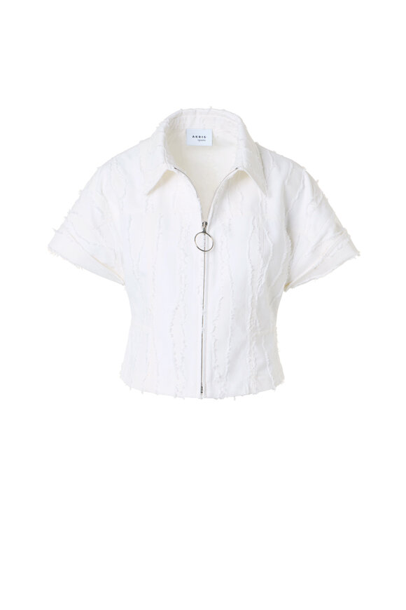 Akris Punto Fringed Wave Jacquard Short Jacket - view 1
