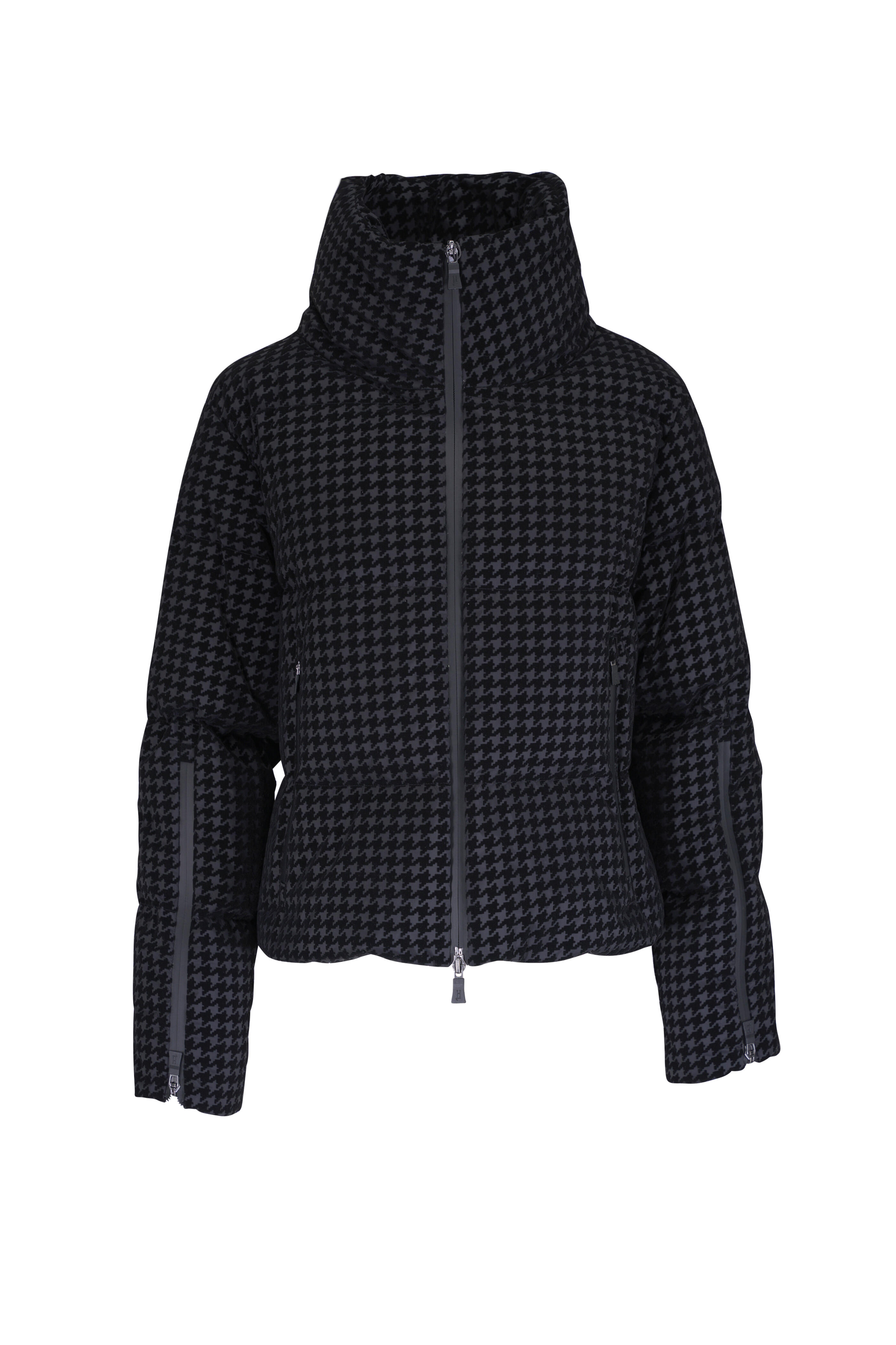 Herno - Black Tonal Houndstooth Down Jacket