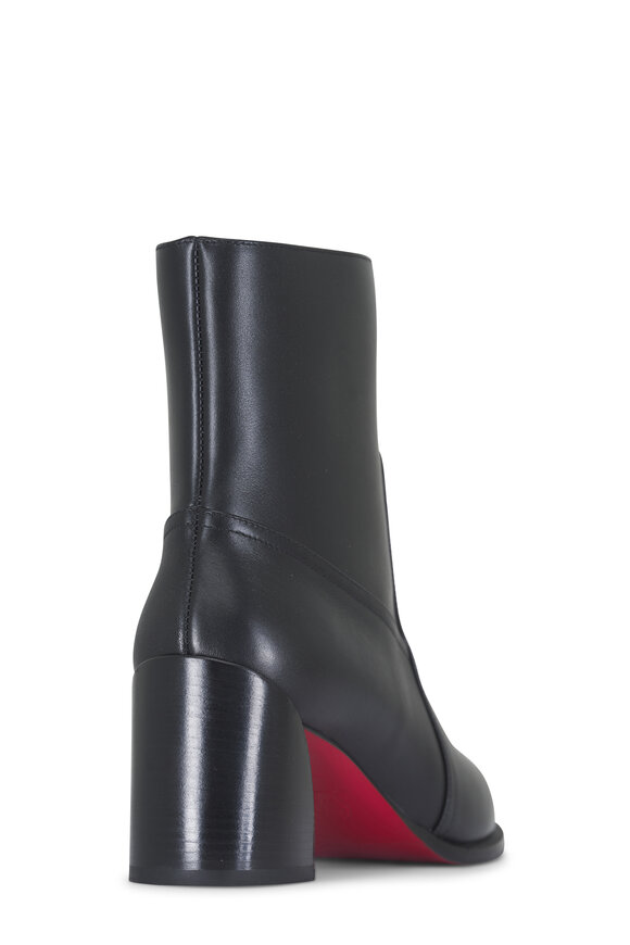 Christian Louboutin Ira Black Leather Short Boot, 55mm - view 3