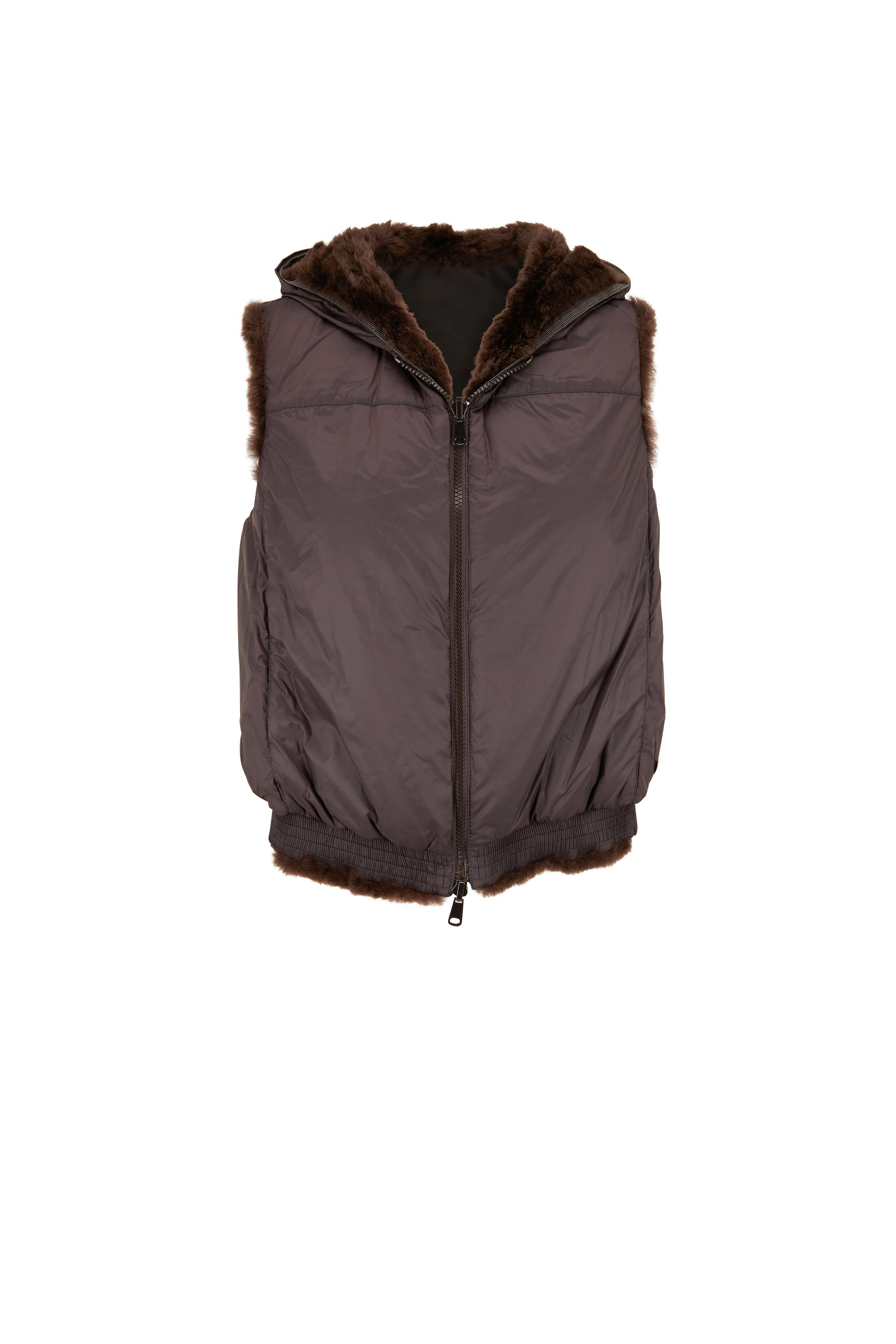 アウターその他 BRUNELLO CUCINELLI Techno cotton poplin vest Nero Brunello Cucinelli - Pearl Gray Wool, Silk & Cashmere Down Vest