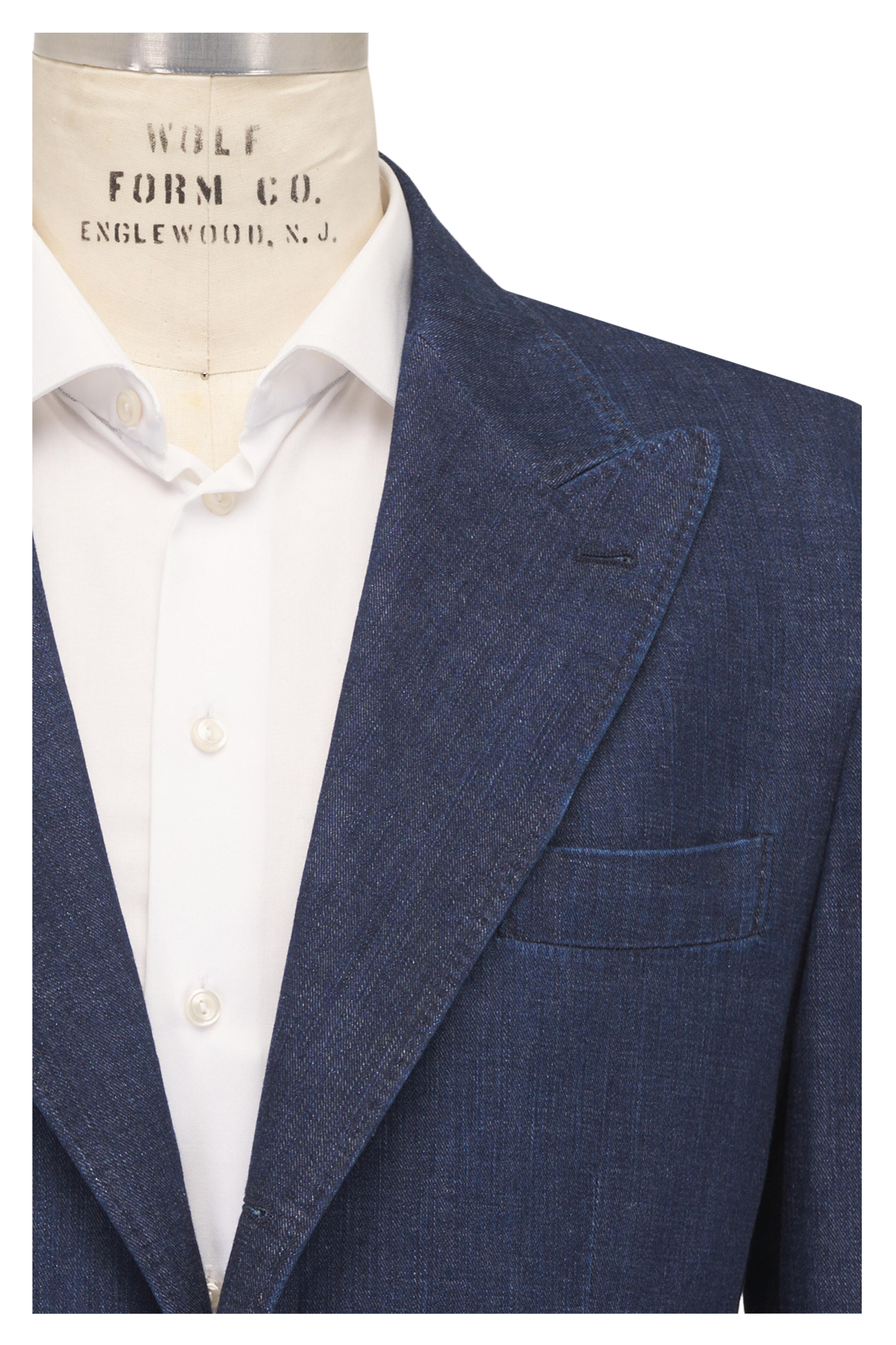 Brunello Cucinelli - Denim Blue Cotton Sportcoat