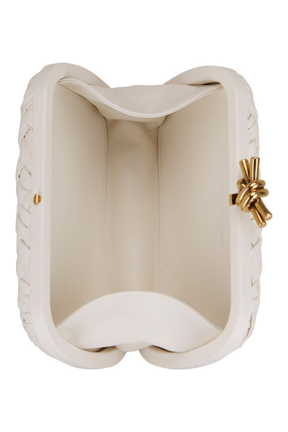 Bottega Veneta - Bone Knot Minaudiere Woven Clutch