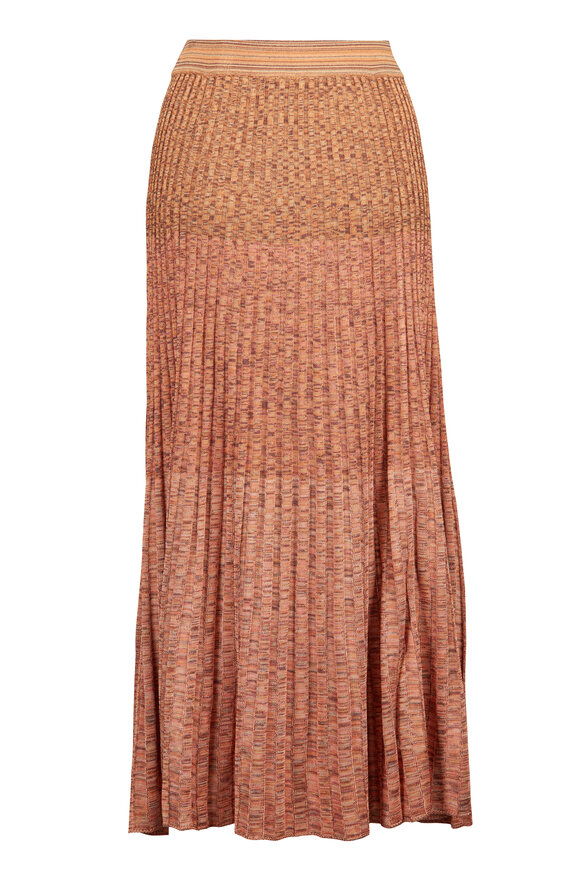 Zimmermann Mouline Chocolate Multi Ribbed Midi Skirt - view 2