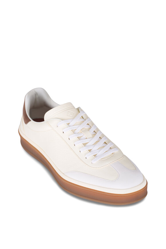 Loro Piana Tennis Walk Arctic White Leather Sneaker