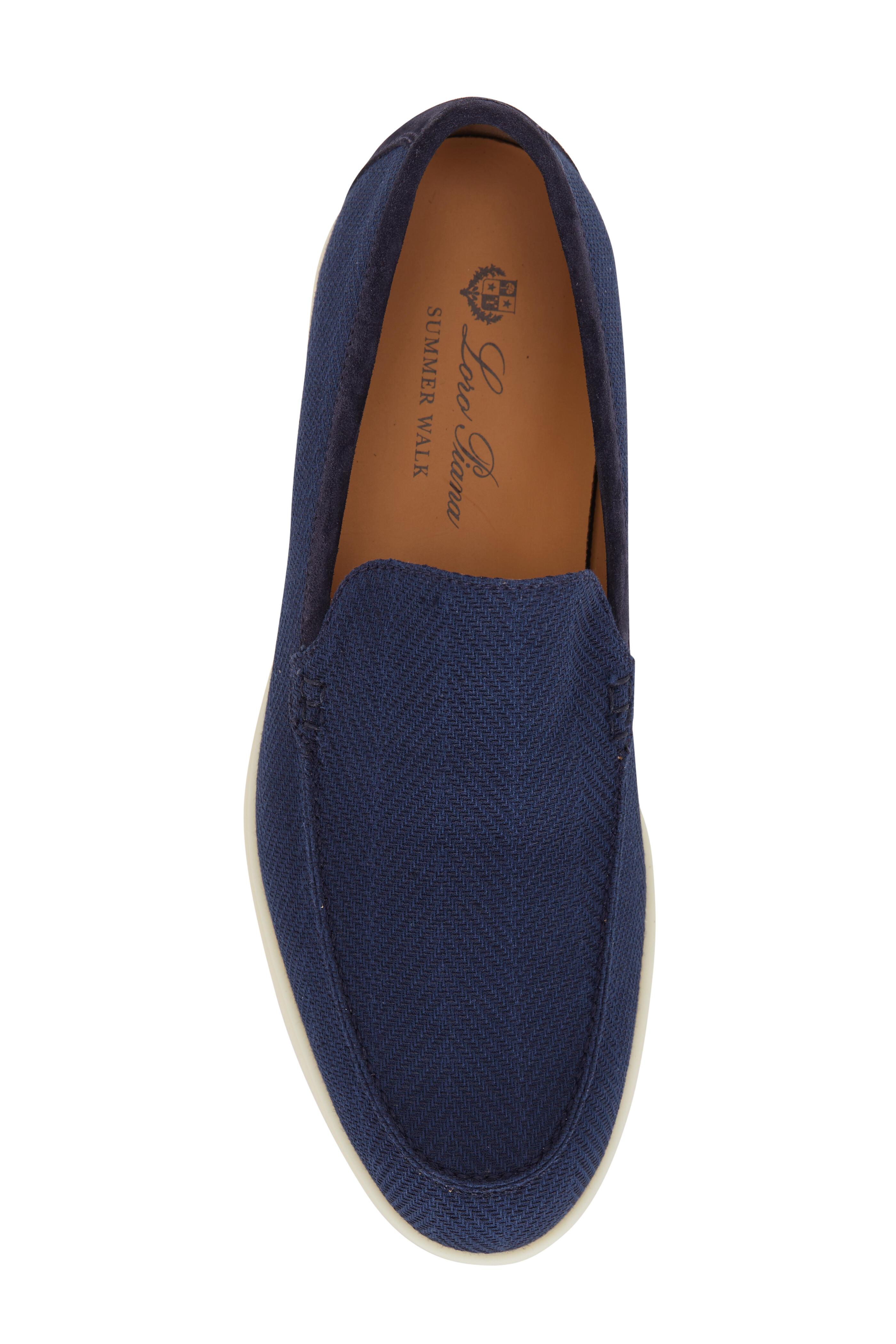 Loro Piana - Summer Walk Navy Blue Cotton Linen Loafer