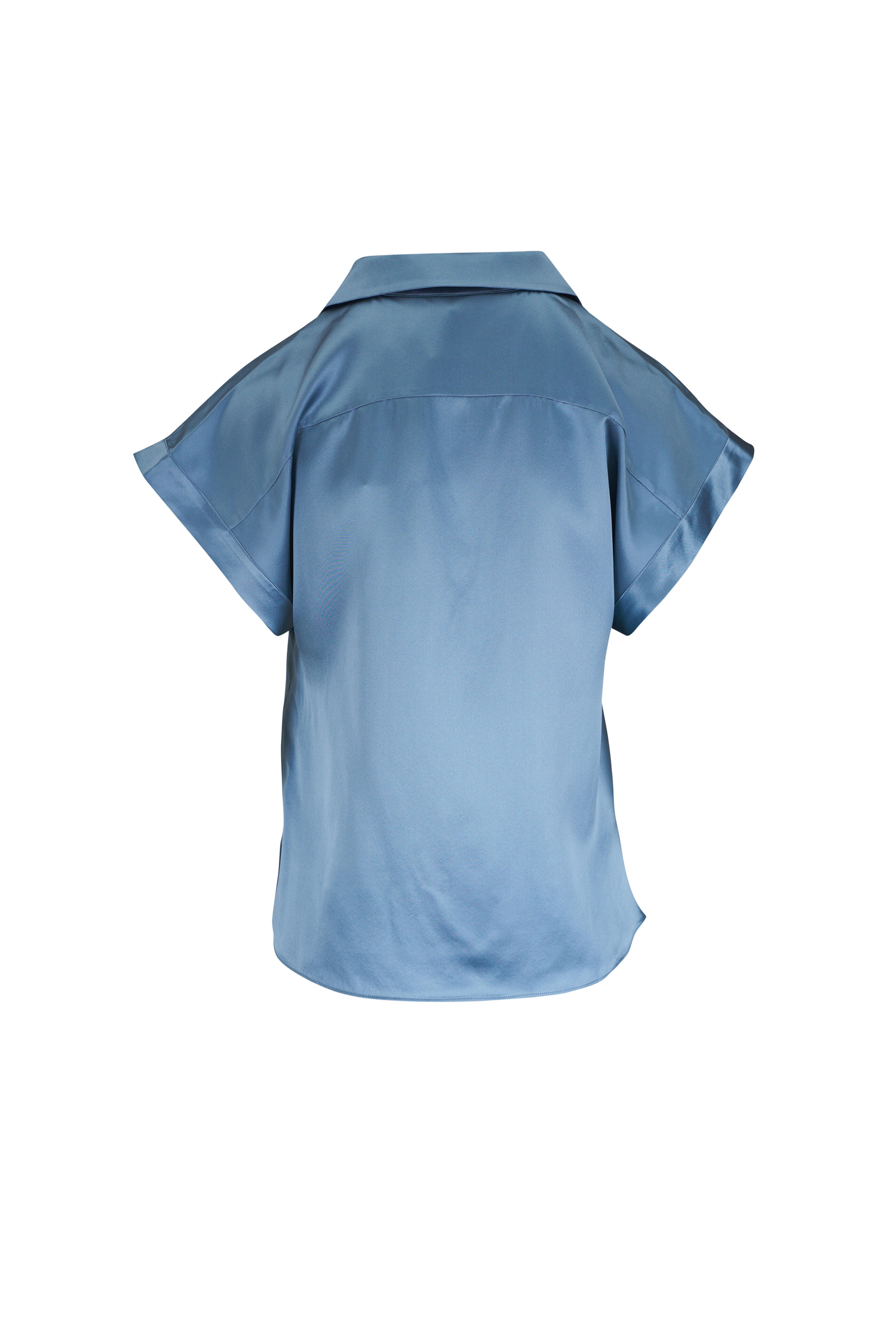 Dorothee Schumacher - Sense Of Shine Teal Silk Satin Top