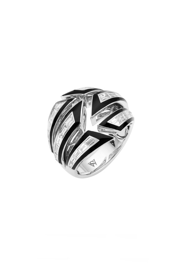 Stephen Webster 18k White Gold Dynamite Enamel Ring