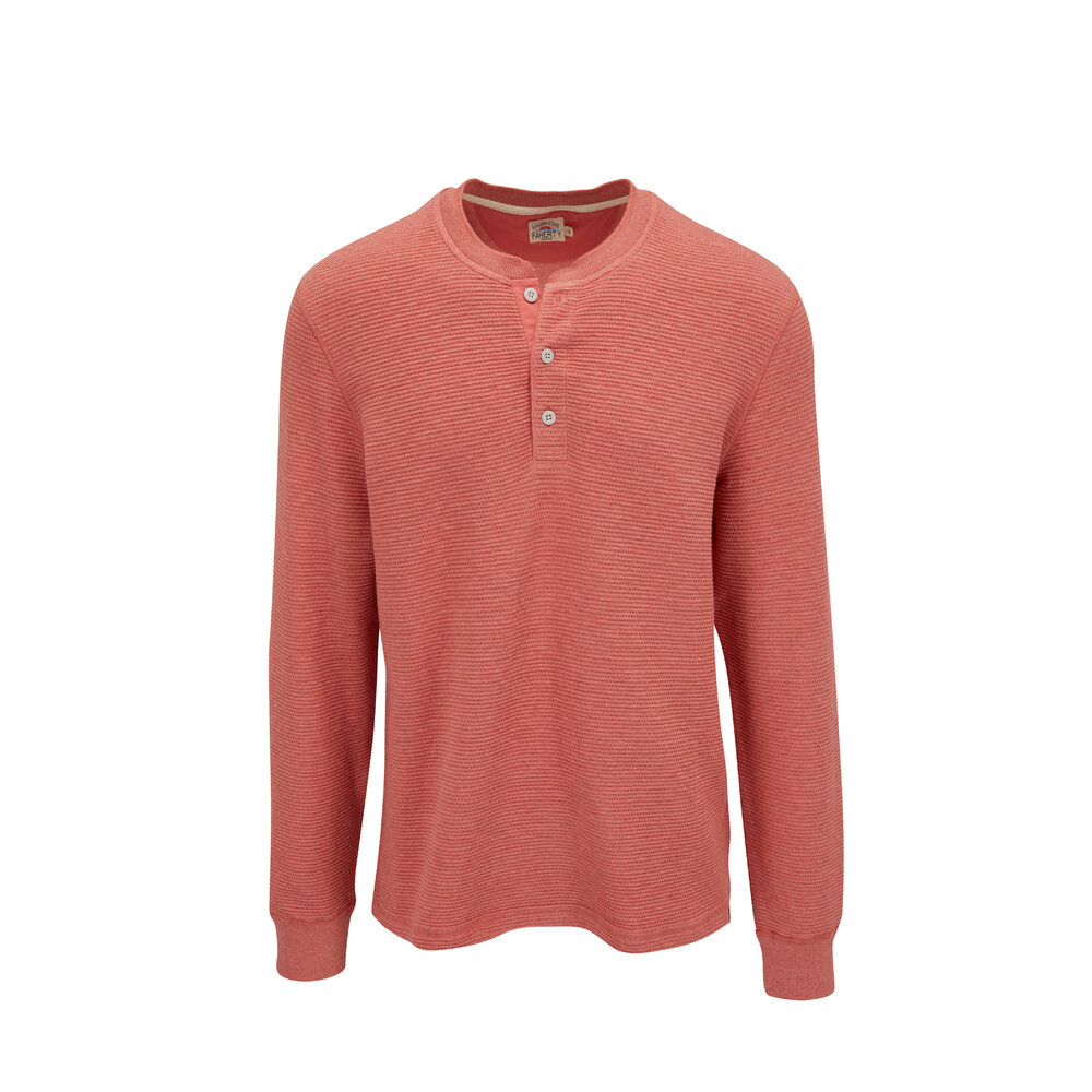 SURF WAFFLE HENLEY - SPRING CORAL HEATHER - Assembly