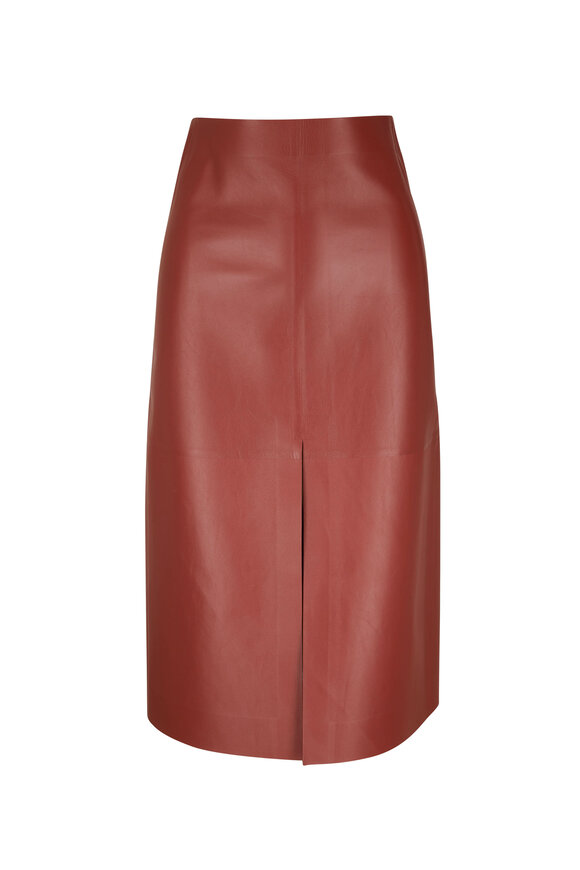 Chloé - Intense Brown Leather Skirt
