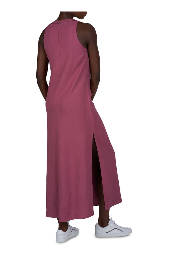 Brunello Cucinelli - Pink Sleeveless Maxi Dress 