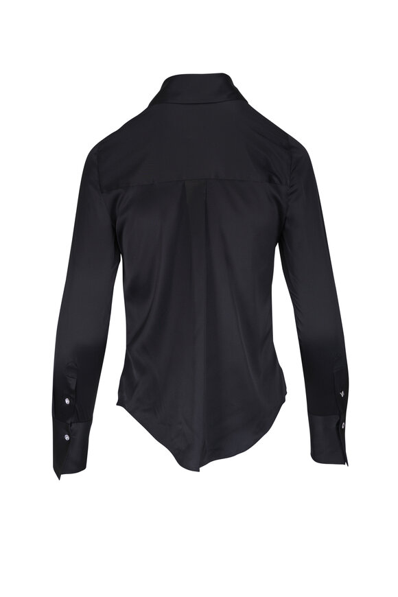 Veronica Beard - Monique Black Silk Button Down Shirt