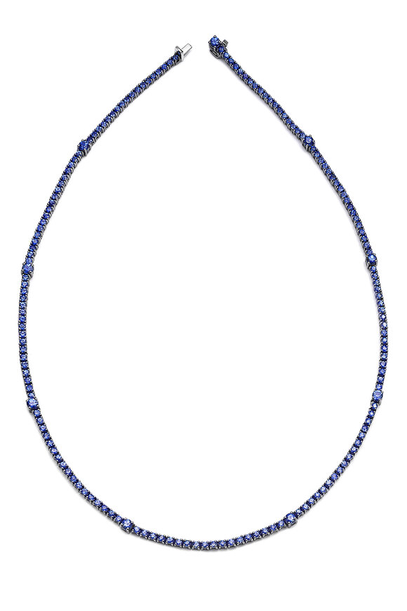 Nam Cho 18k White Gold Basic Pave Riviera Necklace - view 1