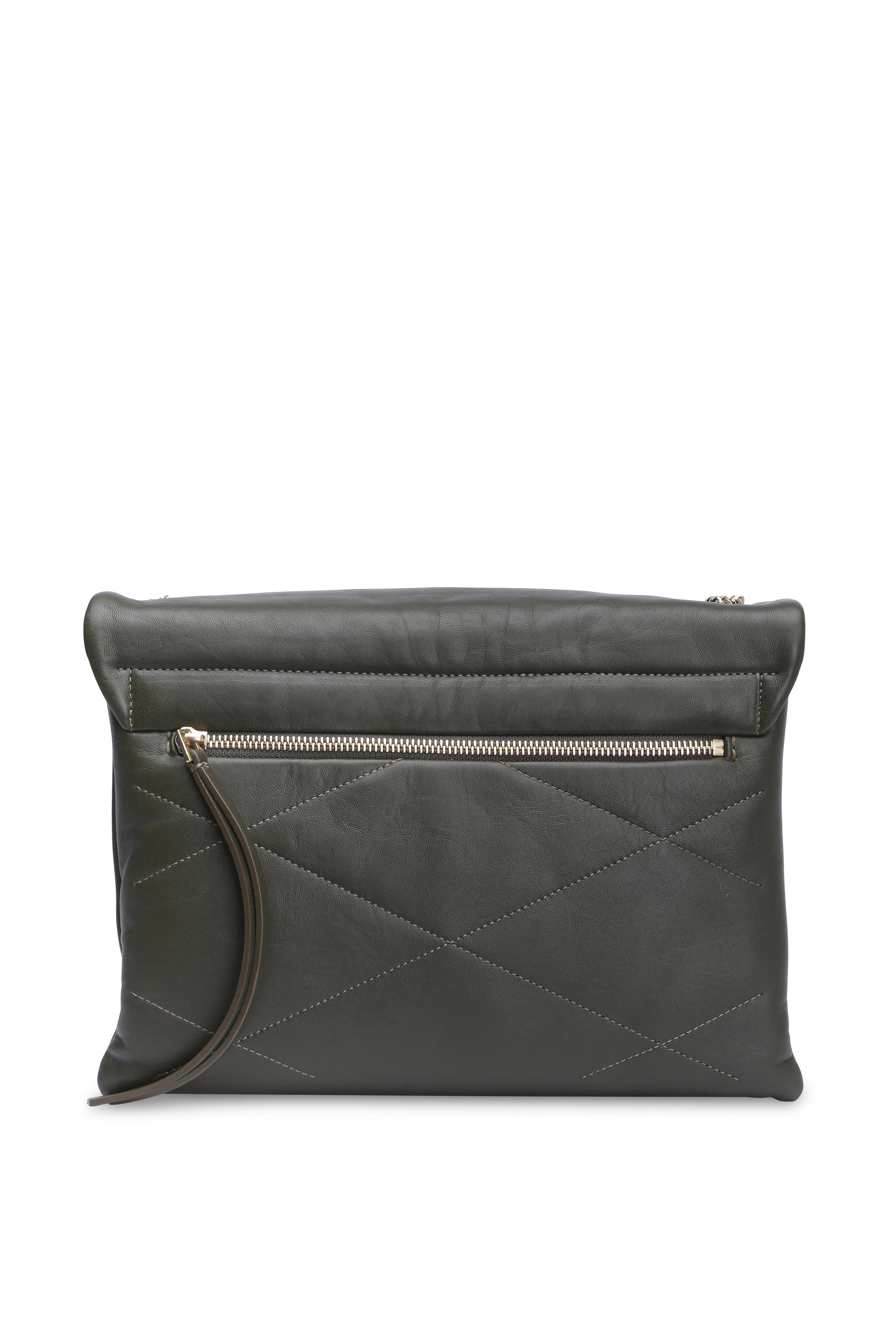 Lanvin - Sugar Olive Green Leather Medium Shoulder Bag