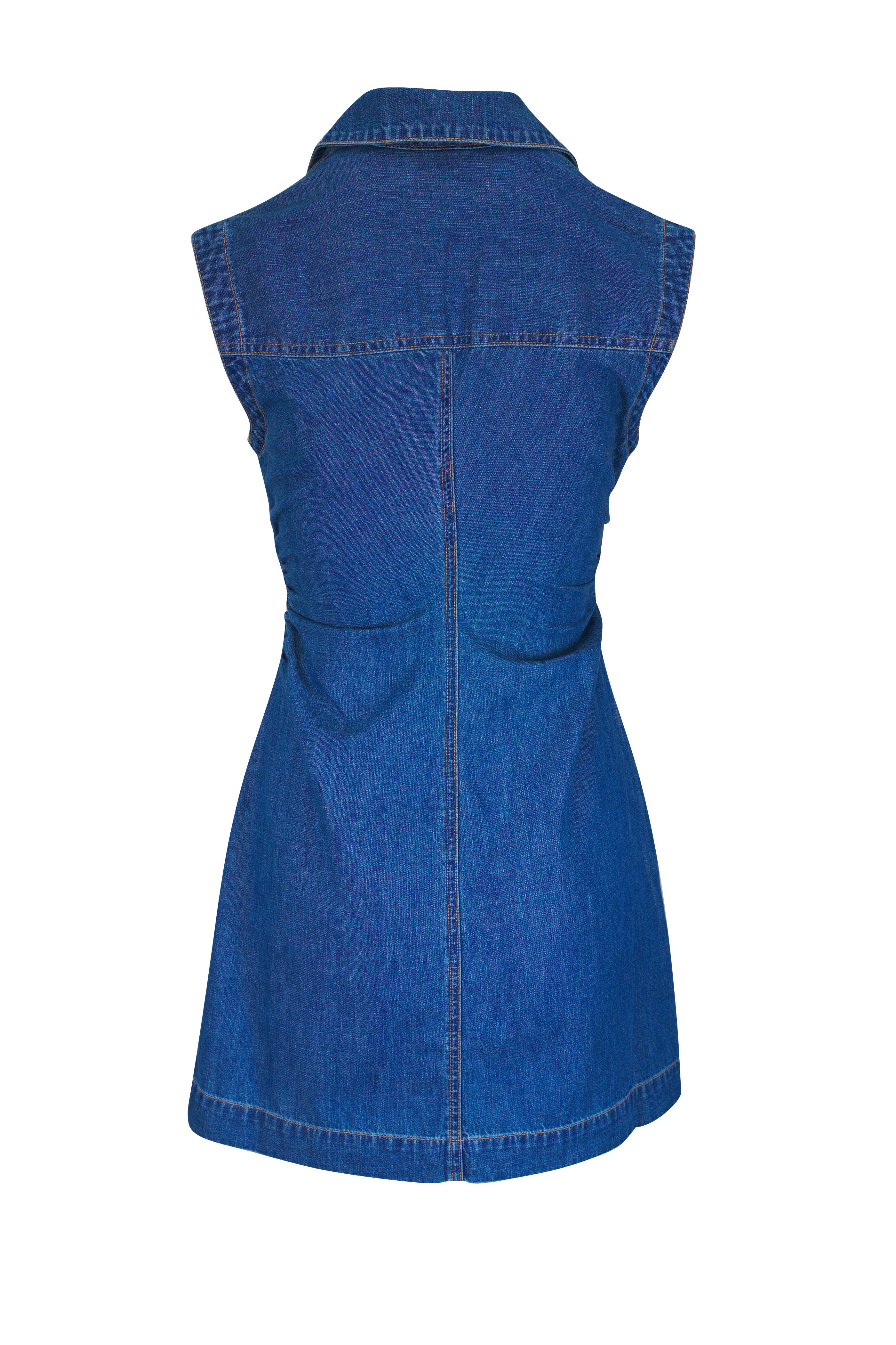 Veronica Beard - Maura Serendipity Denim Ruched Mini Dress