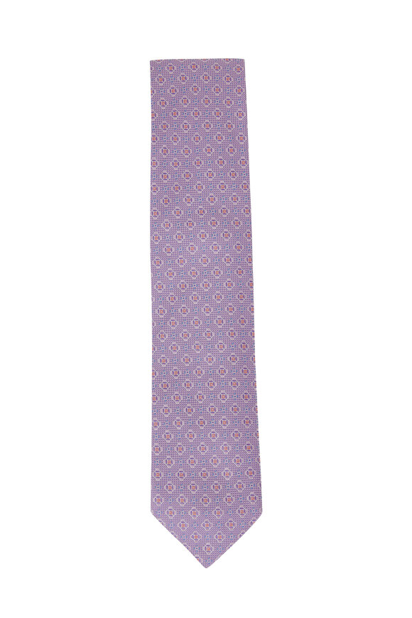 Eton - Light Pink Medallion Silk Necktie