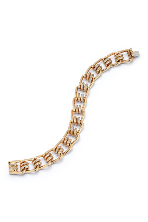 Walters Faith - Rose Gold Diamond Coil Link Bracelet