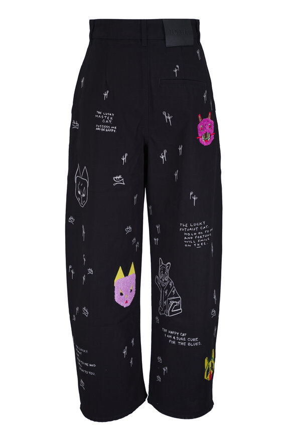 Loewe Louis Wain Embroidered Wide-Leg Jean - view 3