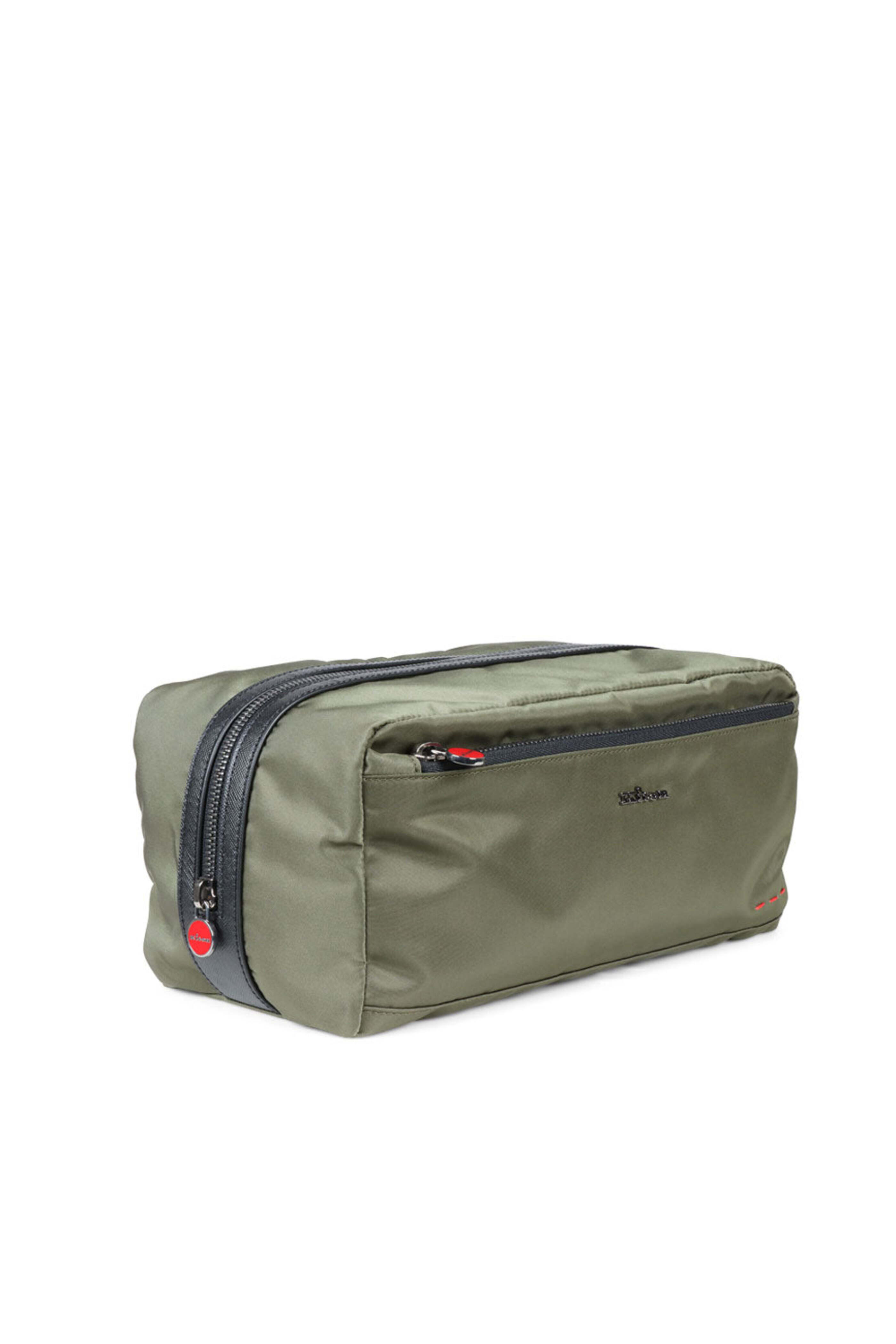 Kiton - Green Nylon Single Zip Dopp Kit