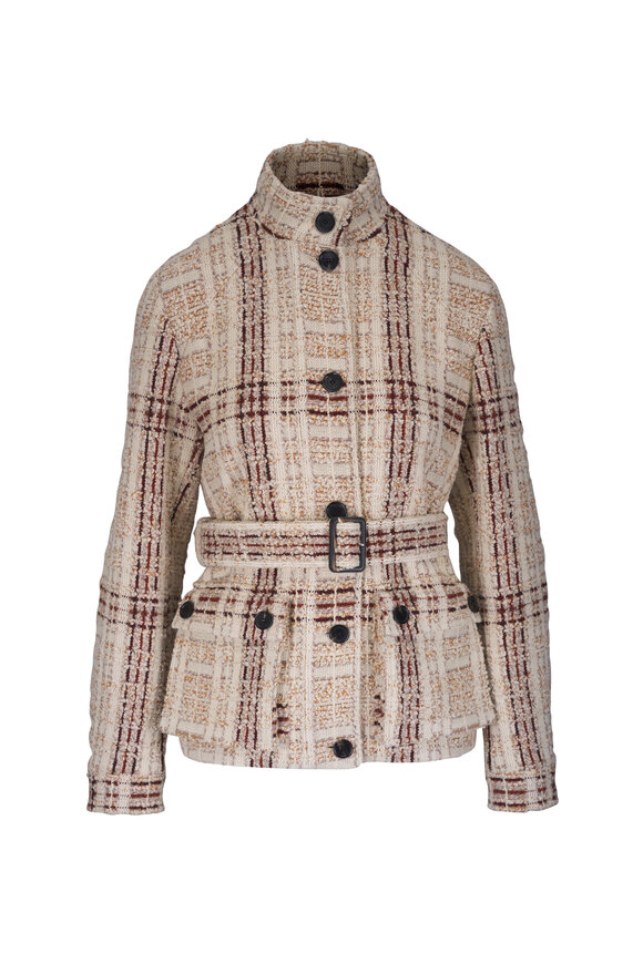 Loro Piana Xandra Check Tweed Field Jacket