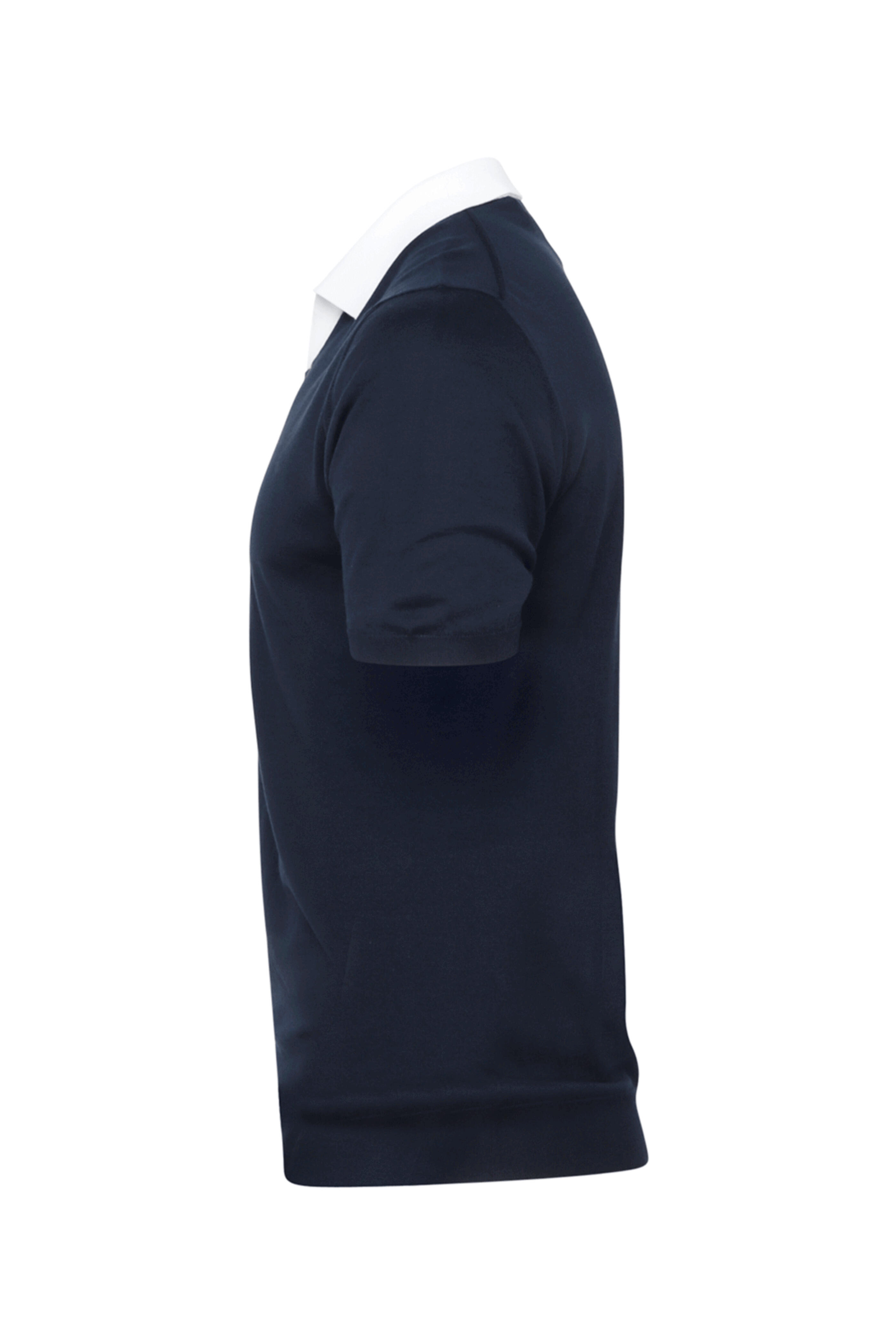 Kiton - Navy Johnny Collar Polo