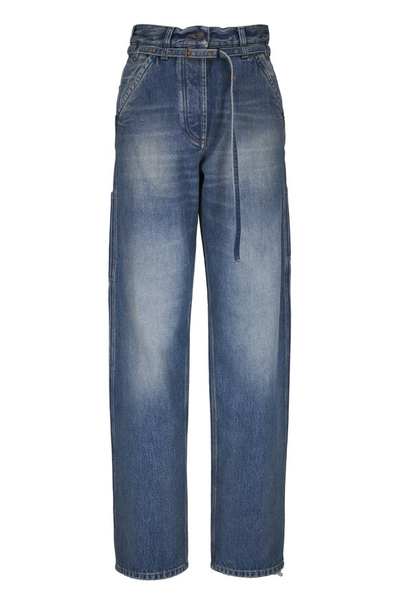 Dries Van Noten Pippaz Medium Wash Belted Jean - view 1