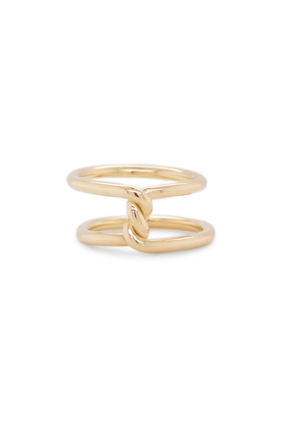 Kali Zoe 18k Yellow Gold Twist Knot Ring - view 1