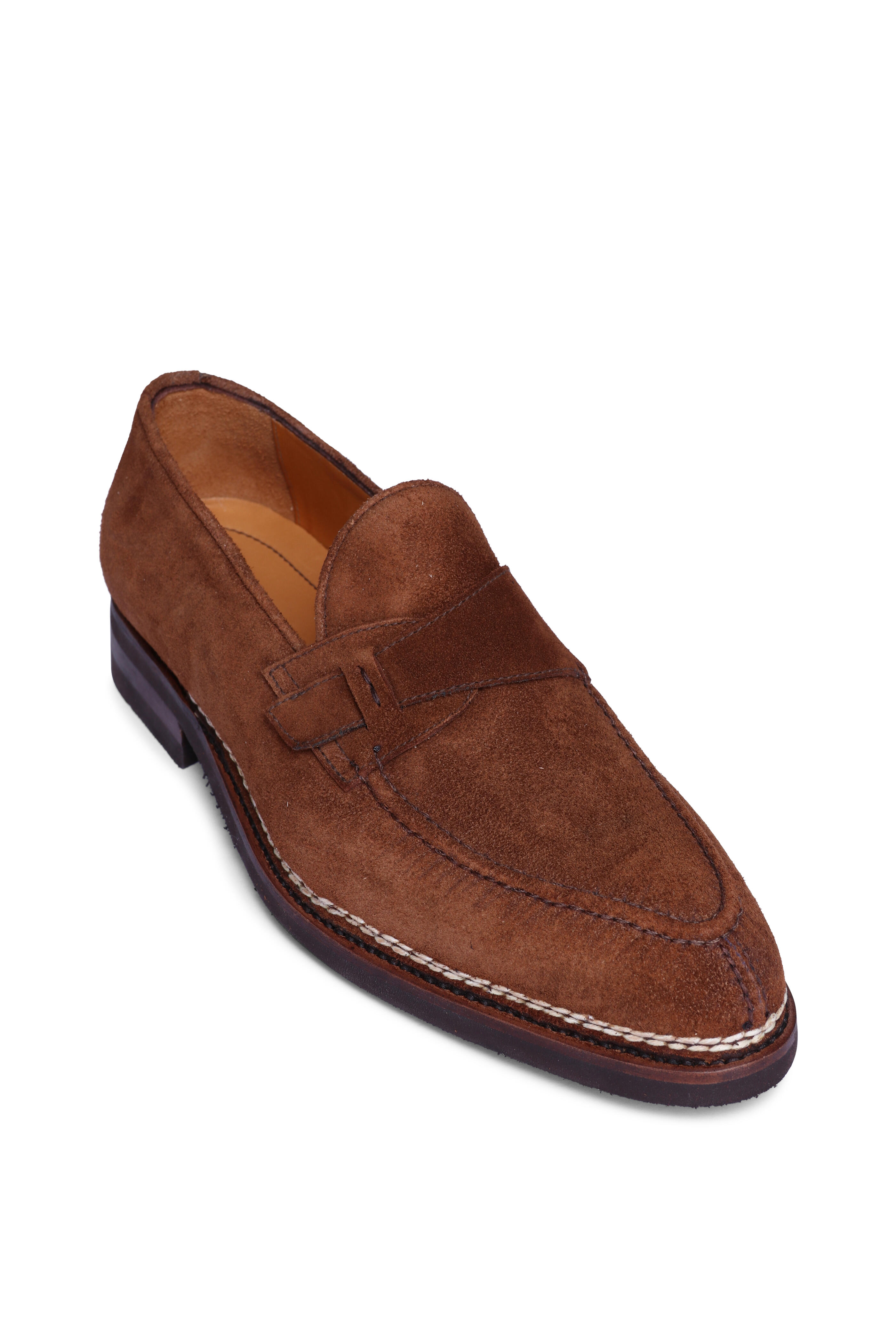 Bontoni - Suede Riviera Orzo Reverse Stitch Loafer