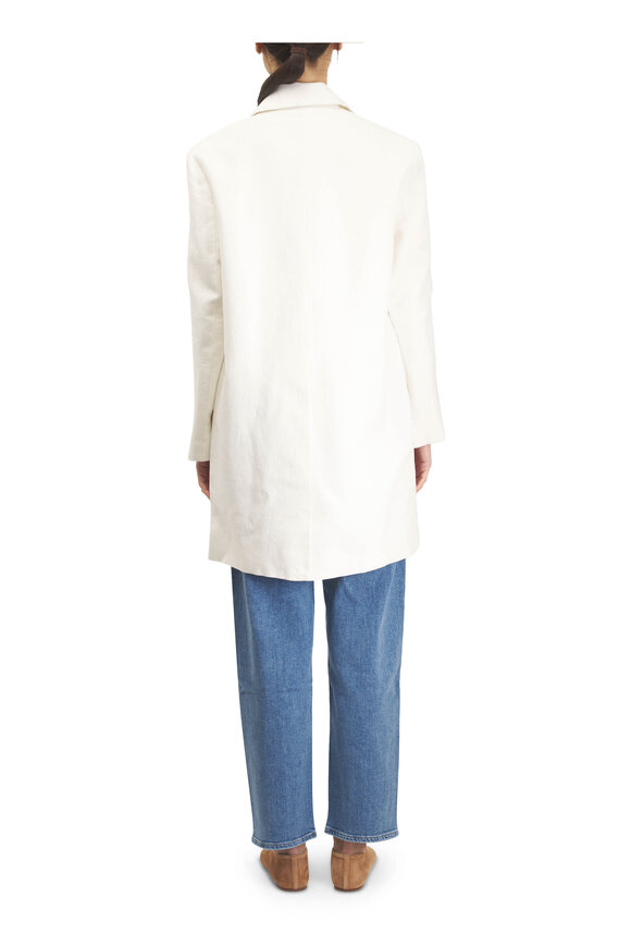 TWP Edinburgh Ivory Linen Coat - view 3