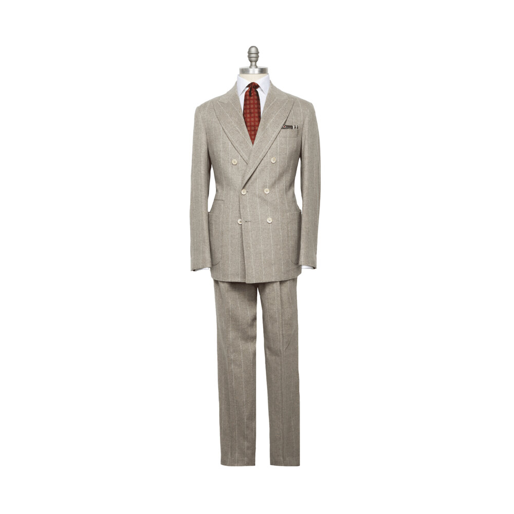 BRUNELLO CUCINELLI テーラードジャケット Sサイズ ベージュ r24-cucinelli-beige-d-b-