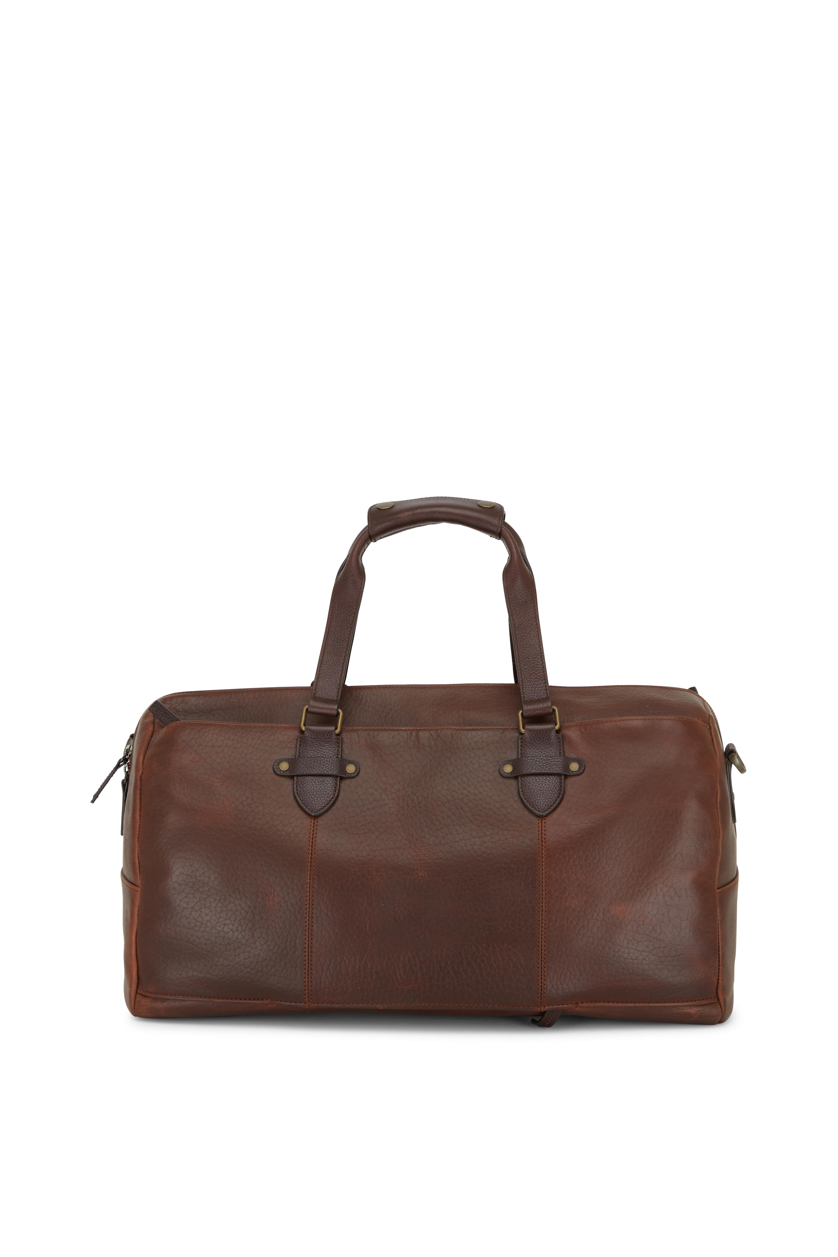 Trask Jackson Dark Brown Leather Duffle Mitchell Stores