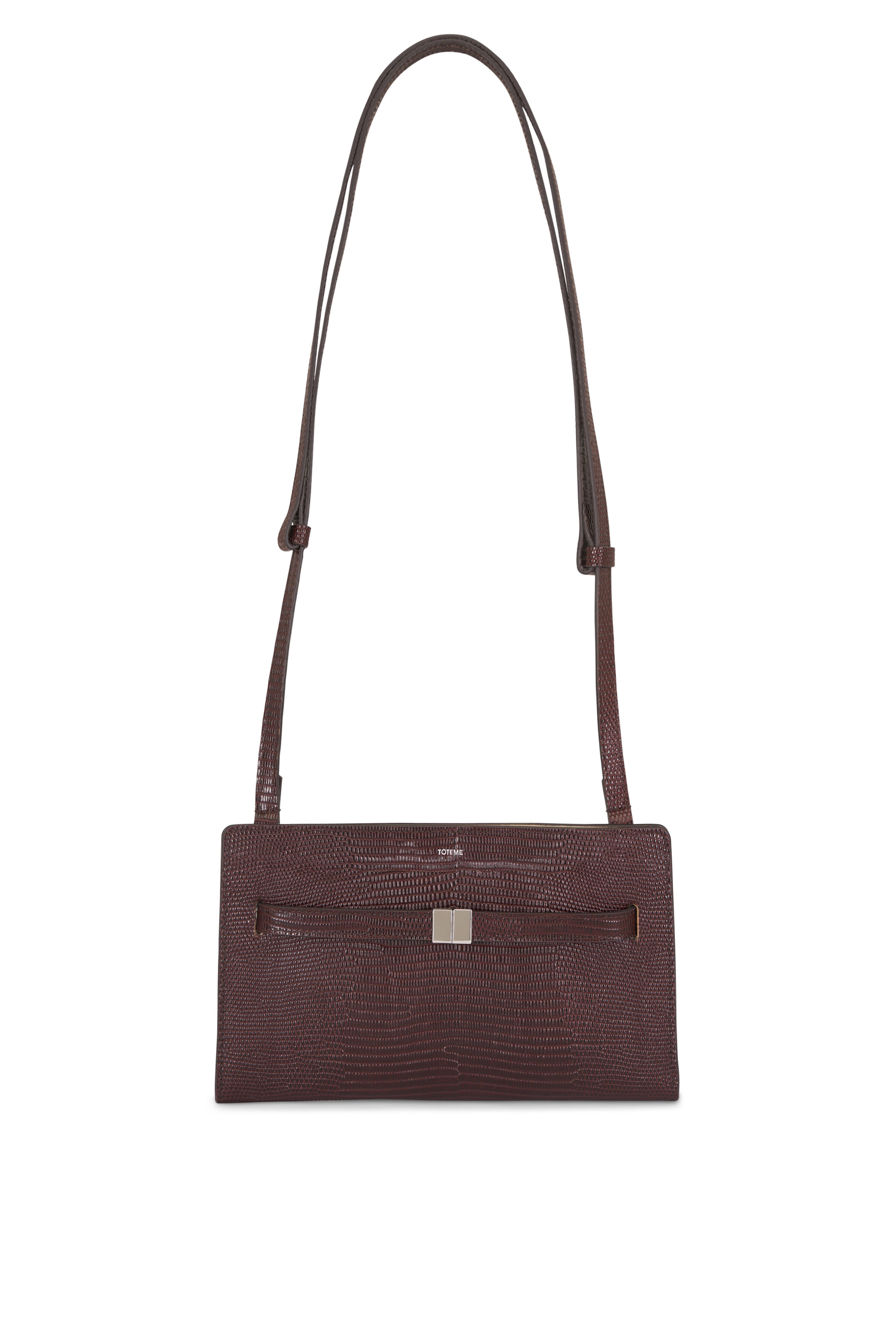 Totême - Belted Brown Embossed Leather Crossbody - view 1