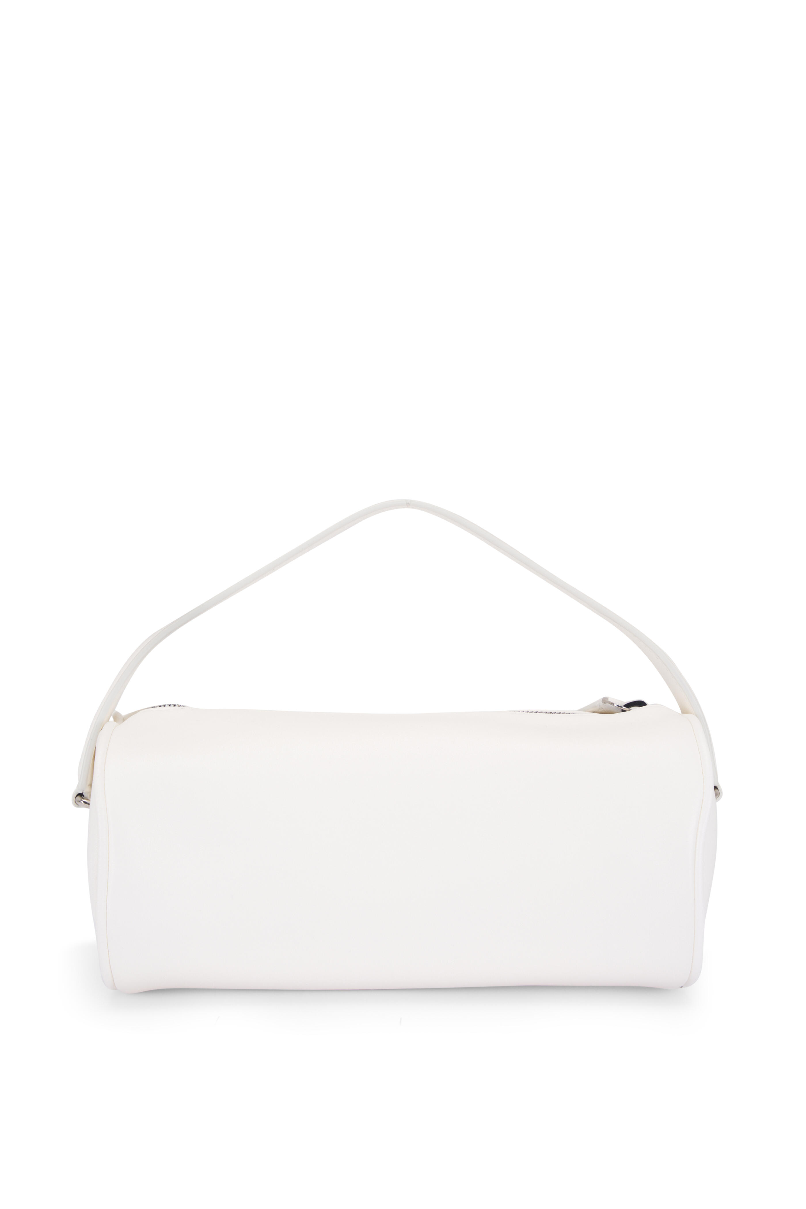 The Row - Round 90s White Leather Shoulder Bag