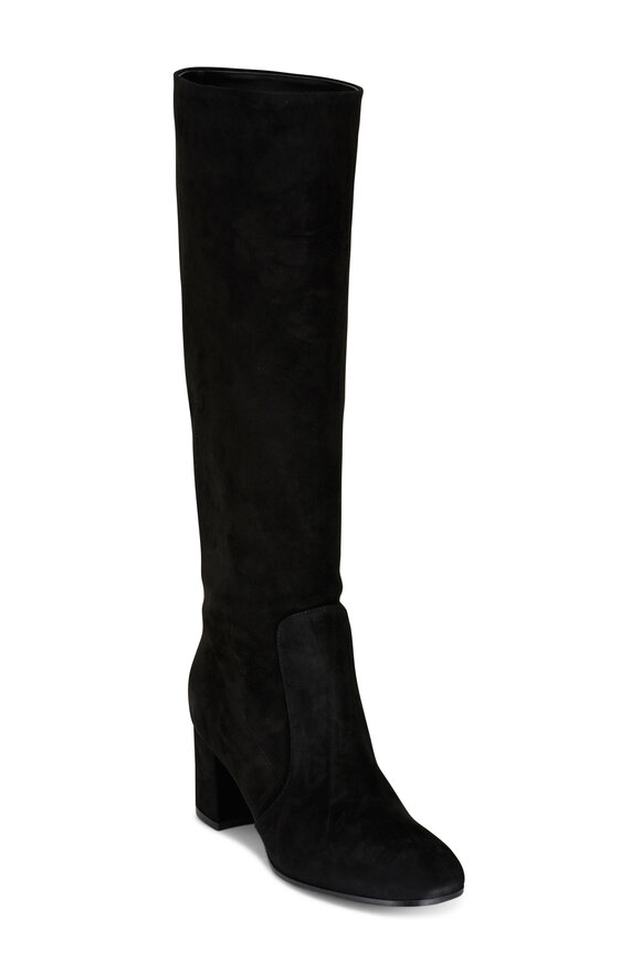 Gianvito Rossi - Glen Black Suede Slouchy Boot, 60mm