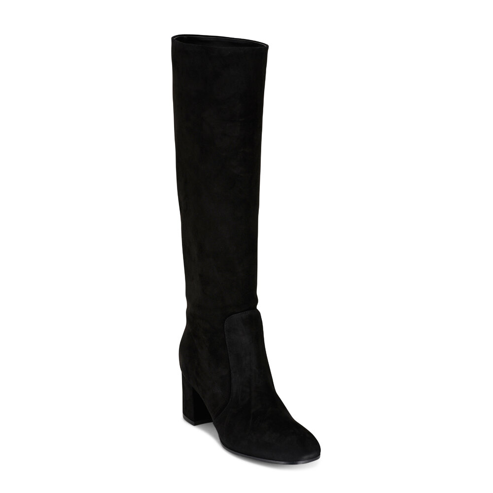 Gianvito Rossi - Glen Black Suede Slouchy Boot, 60mm