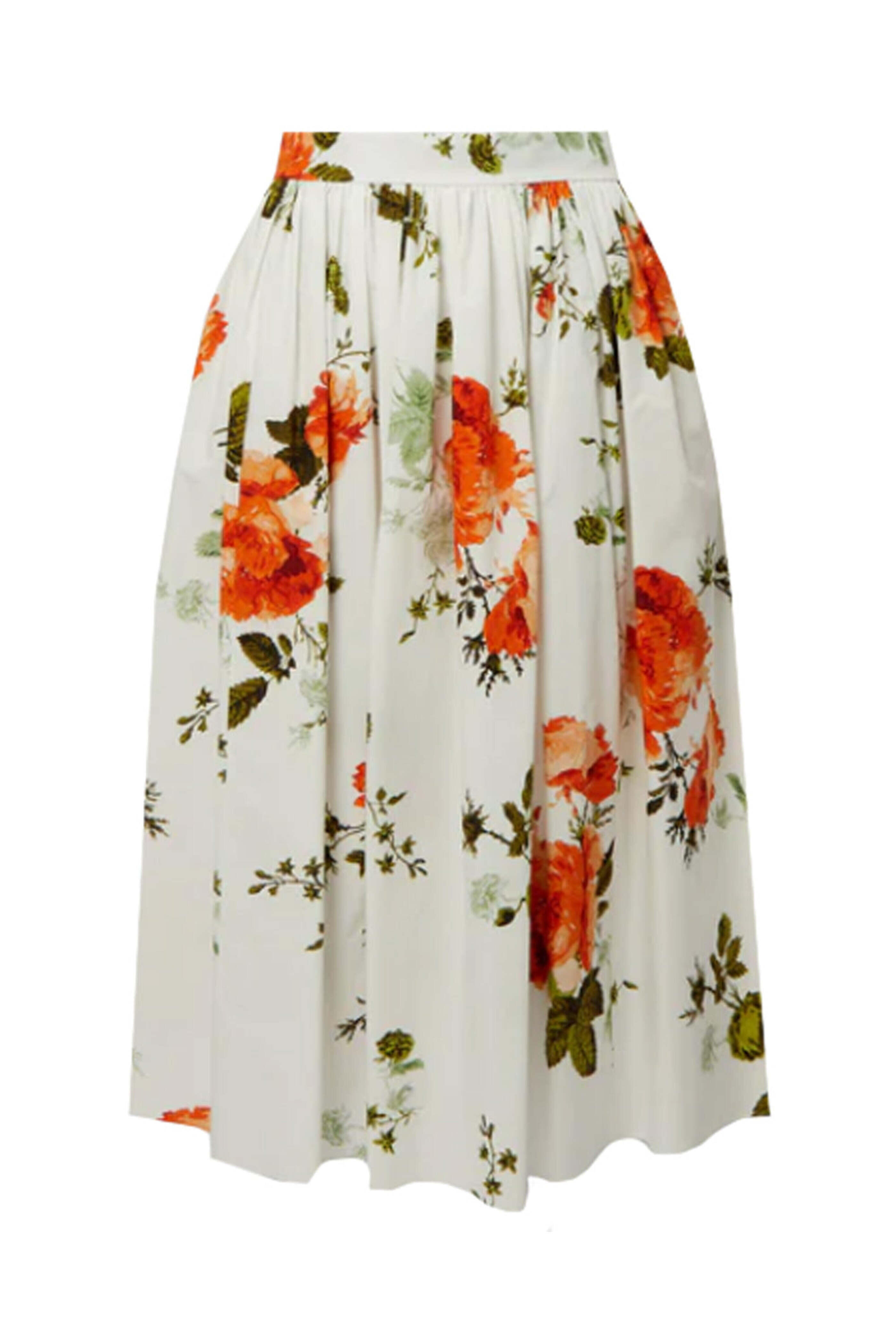 Erdem - White Volume Midi Skirt