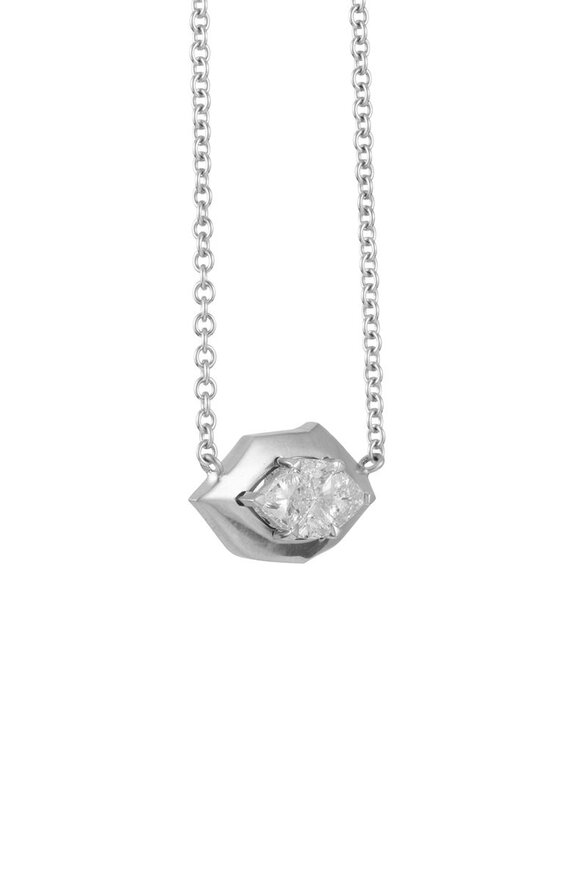 Sylva & Cie Mosaic Diamond Pendant Necklace - view 2