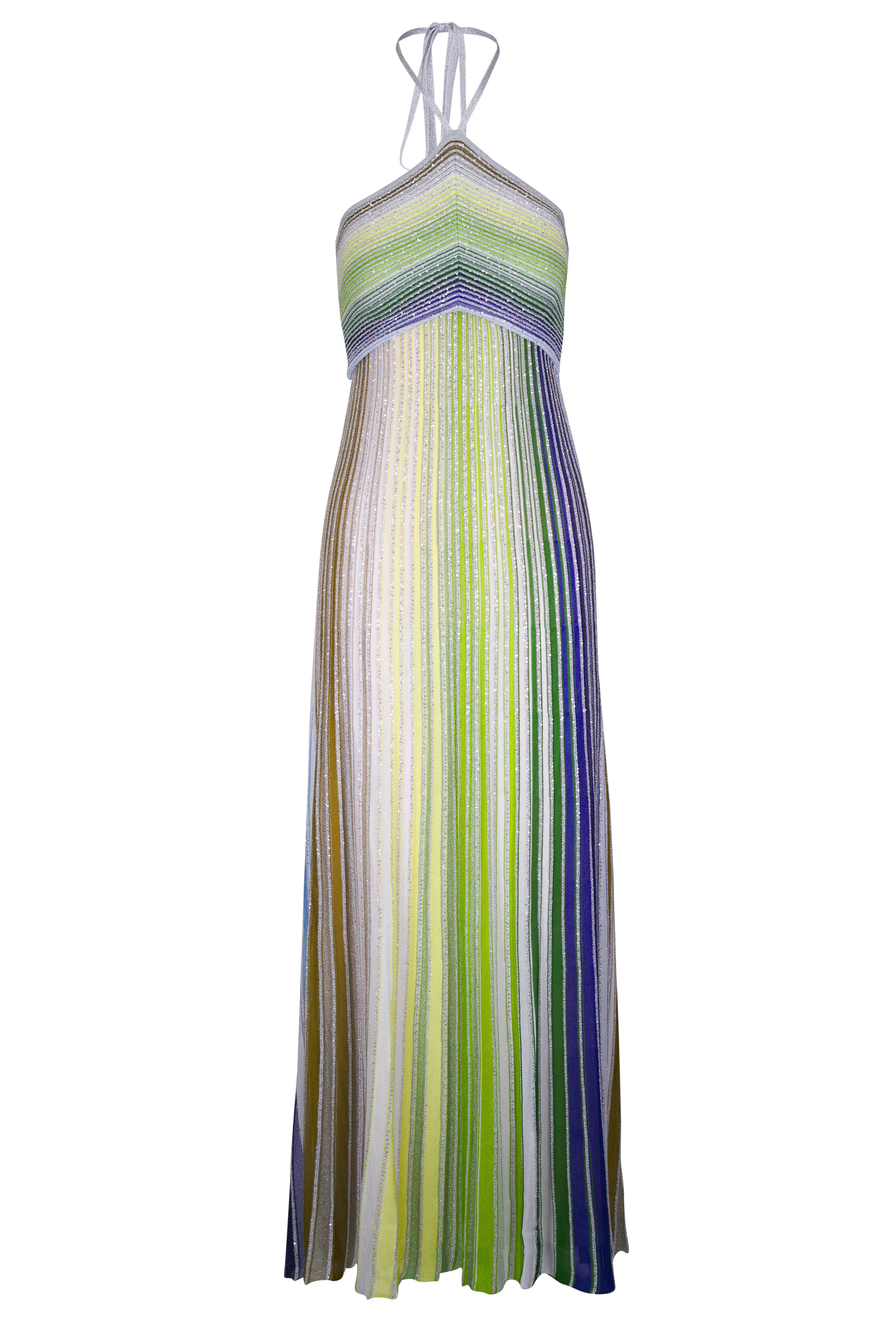 Missoni - Sleeveless Multicolor Ribbed Maxi Dress