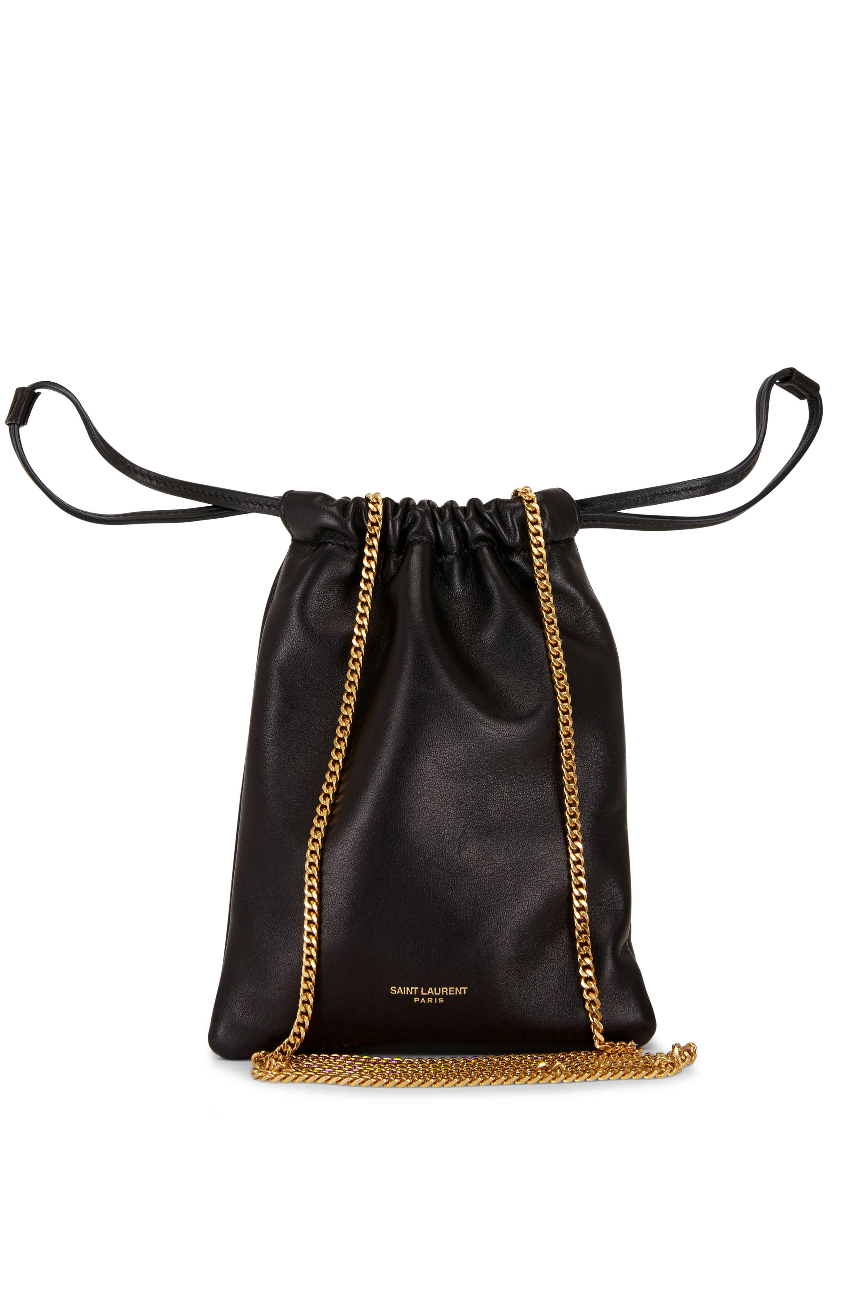 Saint Laurent Kate Wallet on Chain Tassel Black in Smooth Leather with  Gold-tone - US