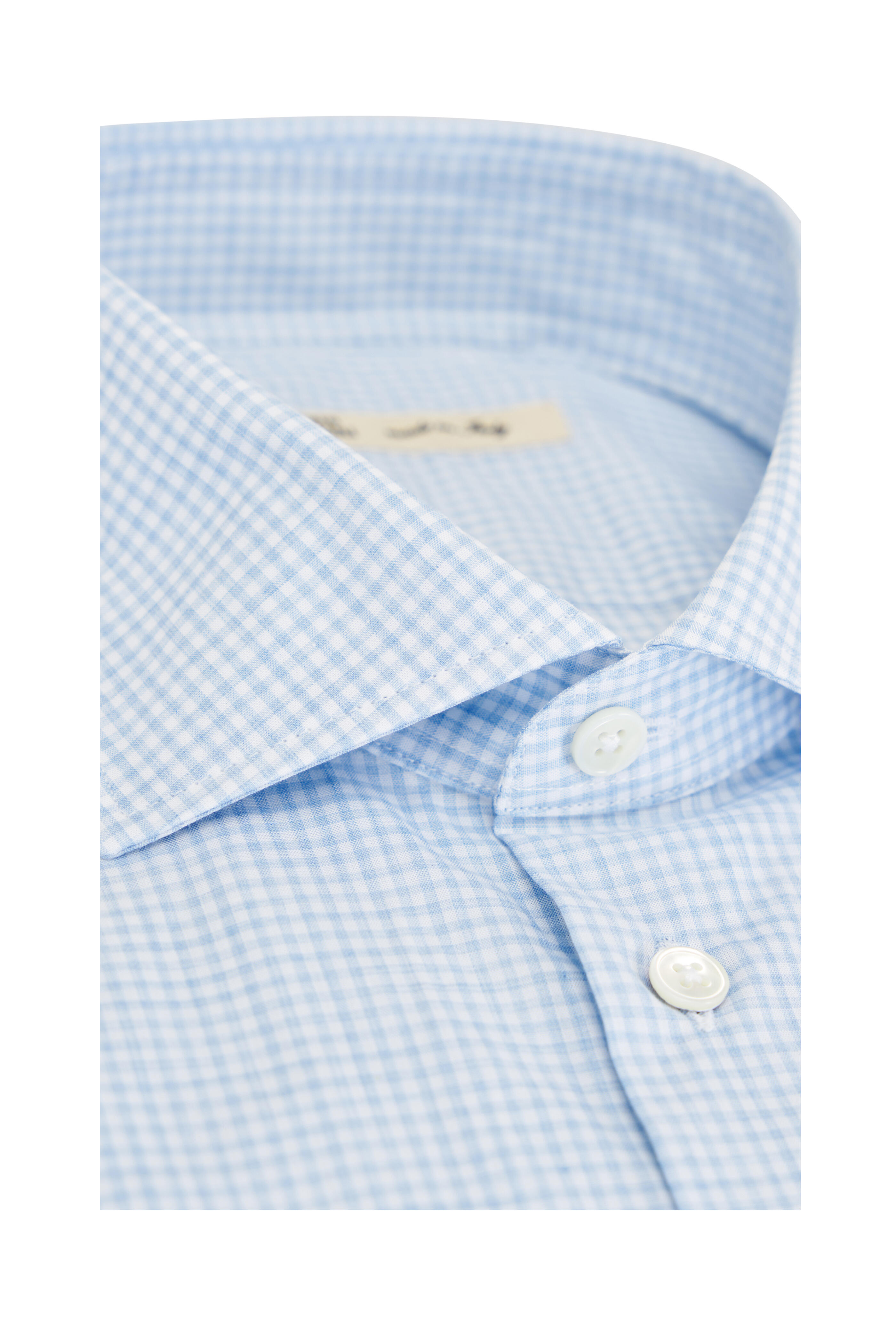 Maurizio Baldassari - Turquoise Check Cotton Sport Shirt