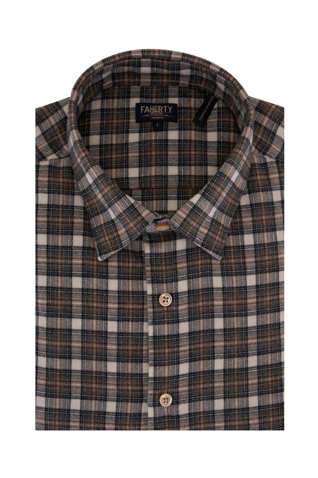 Vince - Coastal & Brickman Red Kingston Plaid Shirt