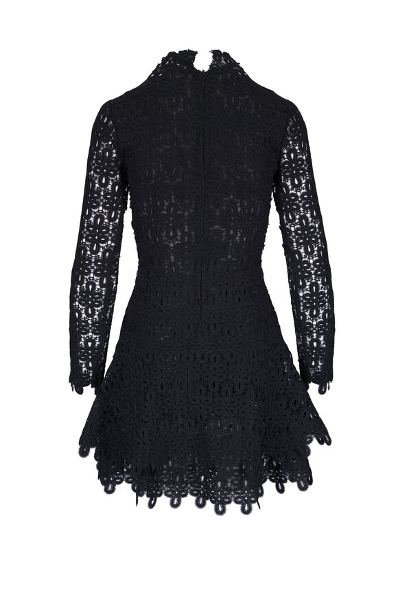 Simkhai Signature Joy Black Guipure Lace Mini Dress - view 4